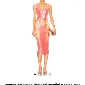Heated Activated That Old Houdini Magic Dress in Orange & Neon Zhivago